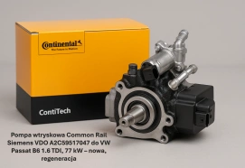 Pompa wtryskowa Common Rail Siemens VDO A2C59517047 do VW Passat B6 1.6 TDI, 77 kW – nowa, regeneracja