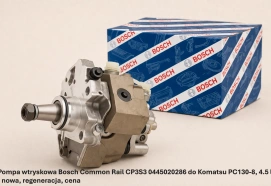 Pompa wtryskowa Bosch Common Rail CP3S3 0445020286 do Komatsu PC130-8, 4.5 l - nowa, regeneracja, cena