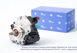 Pompa wtryskowa Common Rail Delphi 28568252 do JCB TM320 (ładowarka przegubowa teleskopowa), 93 kW – nowa, regeneracja