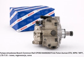 Pompa wtryskowa Bosch Common Rail CP3S3 0445020273 do Foton Auman ETX, WP6 / WP7, 6.75–7.0 l - nowa, regeneracja, cena