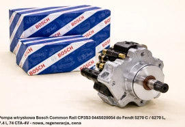 Pompa wtryskowa Bosch Common Rail CP3S3 0445020054 do Fendt 5270 C / 6270 L, 7.4 l, 74 CTA-4V - nowa, regeneracja, cena