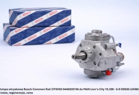 Pompa wtryskowa Bosch Common Rail CP3HS3 0445020156 do MAN Lion’s City 19.290 - 6.9 D0836 LOH60 - nowa, regeneracja, cena