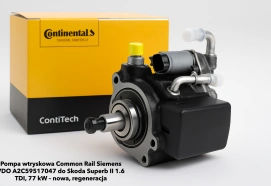 Pompa wtryskowa Common Rail Siemens VDO A2C59517047 do Skoda Superb II 1.6 TDI, 77 kW – nowa, regeneracja