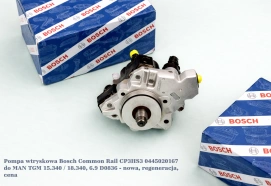Pompa wtryskowa Bosch Common Rail CP3HS3 0445020167 do MAN TGM 15.340 / 18.340, 6.9 D0836 - nowa, regeneracja, cena