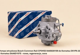 Pompa wtryskowa Bosch Common Rail CP3HS3 0445020109 do Komatsu D51PX-22 – Komatsu SAA6D107E - nowa, regeneracja, cena