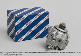 Pompa wtryskowa Bosch Common Rail CP3S3 0445020127 do DOOSAN / DAEWOO - DX350LC / DX350LCA - DL08, 7.64 l - nowa, regeneracja, cena