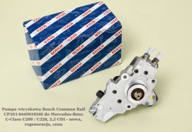 Pompa wtryskowa Bosch Common Rail CP3S3 0445010346 do Mercedes-Benz C-Class C200 / C220, 2.2 CDI - nowa, regeneracja, cena