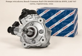Pompa wtryskowa Bosch Common Rail CP4 0445011550 do BMW, 2.0d N47 - nowa, regeneracja, cena