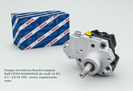 Pompa wtryskowa Bosch Common Rail CP3S3 0445010125 do Audi A4 B7, 2.7 / 3.0 V6 TDI - nowa, regeneracja, cena