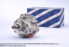 Pompa wtryskowa Bosch Common Rail CP3S3 0445020052 do MAN TGA 35.480, 12.8 l, D2876 LF12 - nowa, regeneracja, cena