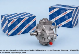 Pompa wtryskowa Bosch Common Rail CP3S3 0445020122 do Komatsu WA320-6 / WA320PZ-6 - 6.7 l - nowa, regeneracja, cena