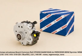 Pompa wtryskowa Bosch Common Rail CP3HS3 0445010245 do MERCEDES BENZ Sprinter W906 - 219 / 319 / 419 / 519 CDI / BlueTEC, 3.0 l, 140 kW - nowa, regeneracja, cena