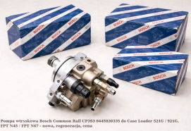 Pompa wtryskowa Bosch Common Rail CP3S3 0445020335 do Case Loader 521G / 921G, FPT N45 / FPT N67 - nowa, regeneracja, cena