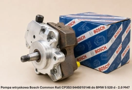 Pompa wtryskowa Bosch Common Rail CP3S3 0445010146 do BMW 5 520 d - 2.0 M47 - nowa, regeneracja, cena