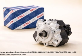 Pompa wtryskowa Bosch Common Rail CP3S3 0445020075 do MAN TGA / TGS / TGX 360, 10.5 l, D2066 - nowa, regeneracja, cena