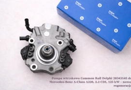 Pompa wtryskowa Common Rail Delphi 28343145 do Mercedes-Benz A-Class A220, 2.2 CDI, 125 kW – nowa, regeneracja