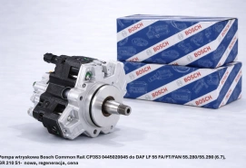 Pompa wtryskowa Bosch Common Rail CP3S3 0445020045 do DAF LF 55 FA/FT/FAN 55.280/55.290 (6.7), GR 210 S1- nowa, regeneracja, cena