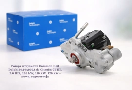 Pompa wtryskowa Common Rail Delphi 9424A050A do Citroën C5 III, 2.0 HDi, 103 kW, 110 kW, 120 kW – nowa, regeneracja
