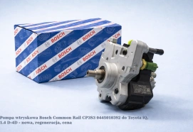 Pompa wtryskowa Bosch Common Rail CP3S3 0445010392 do Toyota iQ, 1.4 D-4D - nowa, regeneracja, cena