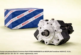 Pompa wtryskowa Bosch Common Rail CP3S3 0445020075 do NEOPLAN Trendliner N3516 Ü, 12.0 l, D2866 LUH 24 / 28 / 35 / 51 - nowa, regeneracja, cena