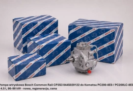 Pompa wtryskowa Bosch Common Rail CP3S3 0445020122 do Komatsu PC200-8E0 / PC200LC-8E0 - 4.5 l - nowa, regeneracja, cena