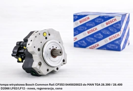 Pompa wtryskowa Bosch Common Rail CP3S3 0445020023 do MAN TGA 28.390 / 28.400 – D2066 LF02/LF12 - nowa, regeneracja, cena