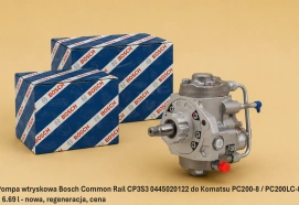 Pompa wtryskowa Bosch Common Rail CP3S3 0445020122 do Komatsu PC200-8 / PC200LC-8 - 6.69 l - nowa, regeneracja, cena
