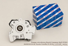 Pompa wtryskowa Bosch Common Rail CP3S3 0445010134 do Toyota Corolla IX (E12), 1.4 D-4D - nowa, regeneracja, cena