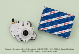 Pompa wtryskowa Bosch Common Rail CP3S3 0445010341 do Smart Forfour 454, 1.5 CDI - nowa, regeneracja, cena