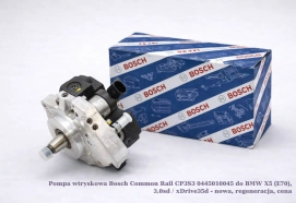 Pompa wtryskowa Bosch Common Rail CP3S3 0445010045 do BMW X5 (E70), 3.0sd / xDrive35d - nowa, regeneracja, cena