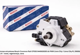 Pompa wtryskowa Bosch Common Rail CP3S3 0445020203 do MAN Lions City / Lions City M, D0836, 6.9 l - nowa, regeneracja, cena