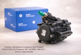 Pompa wtryskowa Common Rail Delphi 9424A110A do Peugeot 407 2.0 HDi, 100 kW – nowa, regeneracja