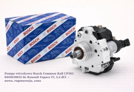 Pompa wtryskowa Bosch Common Rail CP3S3 0445010033 do Renault Espace IV, 2.2 dCi - nowa, regeneracja, cena