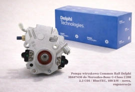 Pompa wtryskowa Common Rail Delphi 28447438 do Mercedes-Benz C-Class C200 2.2 CDI / BlueTEC, 100 kW – nowa, regeneracja
