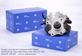 Pompa wtryskowa Common Rail Delphi 28343145 do Mercedes-Benz GLK 200, 2.2 CDI, 100 kW, 105 kW – nowa, regeneracja