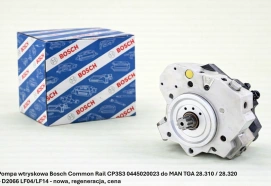 Pompa wtryskowa Bosch Common Rail CP3S3 0445020023 do MAN TGA 28.310 / 28.320 – D2066 LF04/LF14 - nowa, regeneracja, cena