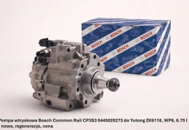 Pompa wtryskowa Bosch Common Rail CP3S3 0445020273 do Yutong ZK6118, WP6, 6.75 l - nowa, regeneracja, cena