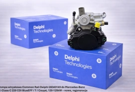 Pompa wtryskowa Common Rail Delphi 28343143 do Mercedes-Benz C-Class C 220 CDI BlueEFF / T / Coupé, 120-125kW – nowa, regeneracja