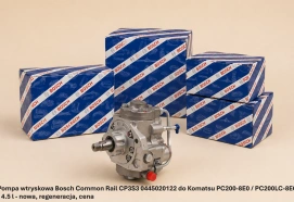 Pompa wtryskowa Bosch Common Rail CP3S3 0445020122 do Komatsu PC200-8E0 / PC200LC-8E0 - 4.5 l - nowa, regeneracja, cena