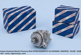 Pompa wtryskowa Bosch Common Rail CP3S3 0445020127 do DOOSAN / DAEWOO - DL350 - DL08, 7.64 l - nowa, regeneracja, cena