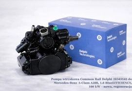Pompa wtryskowa Common Rail Delphi 28343145 do Mercedes-Benz A-Class A200, 1.8 BlueEFFICIENCY, 100 kW – nowa, regeneracja