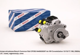 Pompa wtryskowa Bosch Common Rail CP3S3 0445020207 do VW Constellation 13/15/17.190, D0834, 4.6 l - nowa, regeneracja, cena