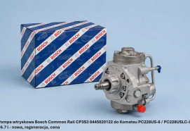 Pompa wtryskowa Bosch Common Rail CP3S3 0445020122 do Komatsu PC228US-8 / PC228USLC-8 - 6.7 l - nowa, regeneracja, cena