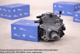 Pompa wtryskowa Common Rail Delphi 28257496 do Mercedes-Benz Viano, 2.0/2.2 CDI, 100-120kW– nowa, regeneracja