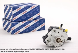 Pompa wtryskowa Bosch Common Rail CP3S3 0445010052 do Hyundai H100, 2.5 CRDi - nowa, regeneracja, cena