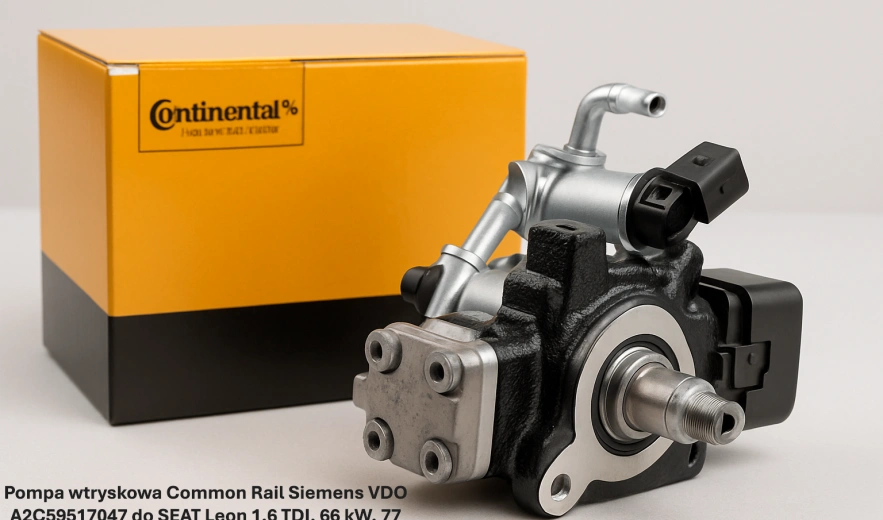 Pompa wtryskowa Common Rail Siemens VDO A2C59517047 do SEAT Leon 1.6 TDI, 66 kW, 77 kW – nowa, regeneracja