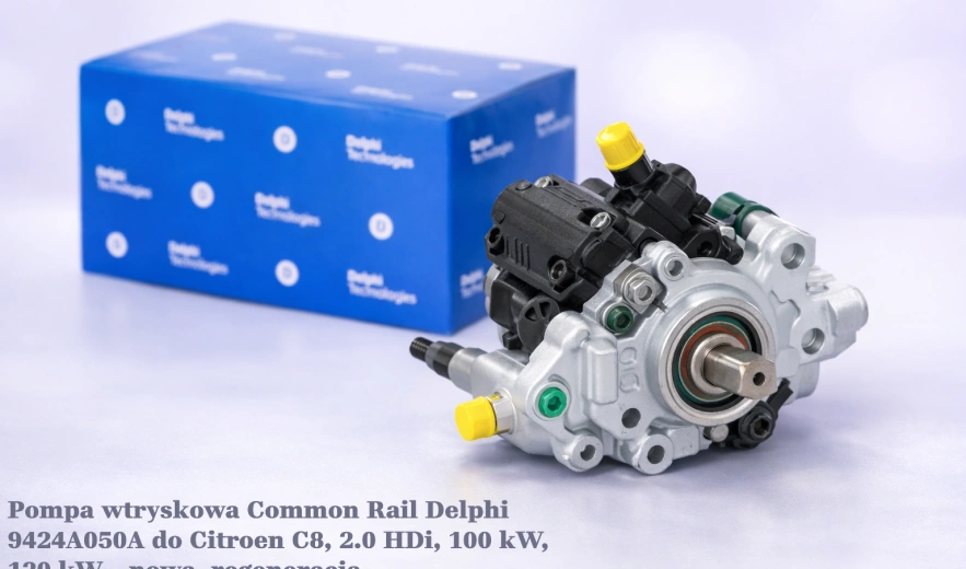 Pompa wtryskowa Common Rail Delphi 9424A050A do Citroën C8, 2.0 HDi, 100 kW, 120 kW – nowa, regeneracja