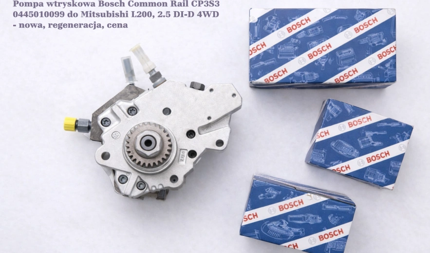 Pompa wtryskowa Bosch Common Rail CP3S3 0445010099 do Mitsubishi L200, 2.5 DI-D 4WD - nowa, regeneracja, cena