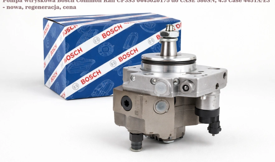Pompa wtryskowa Bosch Common Rail CP3S3 0445020175 do CASE 580SN, 4.5 Case 445TA/E3 - nowa, regeneracja, cena