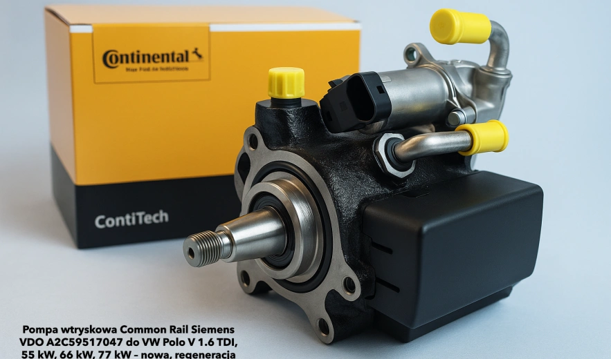 Pompa wtryskowa Common Rail Siemens VDO A2C59517047 do VW Polo V 1.6 TDI, 55 kW, 66 kW, 77 kW – nowa, regeneracja